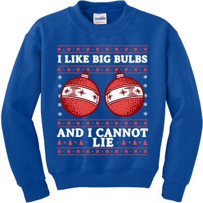 I Like Big Bulbs And I Cannot Lie Ugly Christmas Sweater Gift Kids Sweatshirt