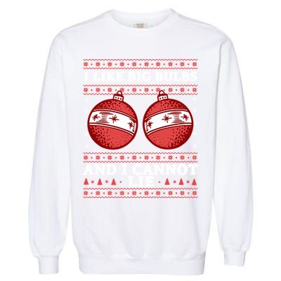 I Like Big Bulbs And I Cannot Lie Ugly Christmas Sweater Gift Garment-Dyed Sweatshirt