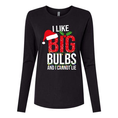 I Like Big Bulbs And Cannot Lie Christmas Light Decorator Gift Womens Cotton Relaxed Long Sleeve T-Shirt