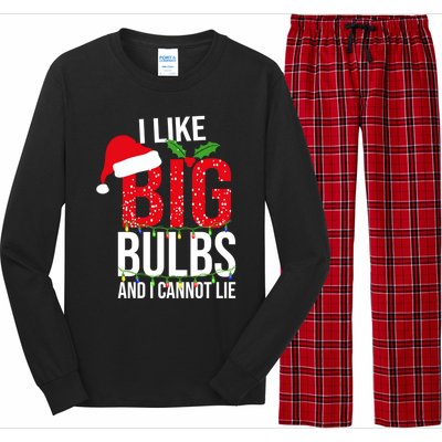 I Like Big Bulbs And Cannot Lie Christmas Light Decorator Gift Long Sleeve Pajama Set