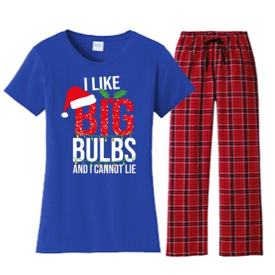 I Like Big Bulbs And Cannot Lie Christmas Light Decorator Gift Women's Flannel Pajama Set