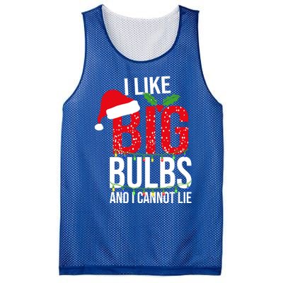 I Like Big Bulbs And Cannot Lie Christmas Light Decorator Gift Mesh Reversible Basketball Jersey Tank