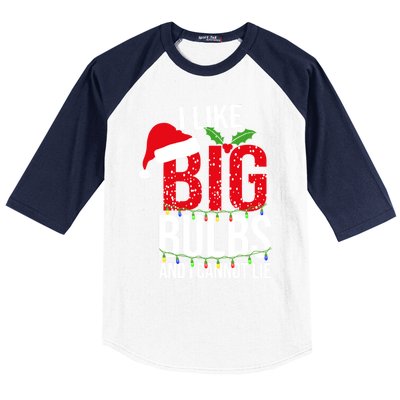 I Like Big Bulbs And Cannot Lie Christmas Light Decorator Gift Baseball Sleeve Shirt