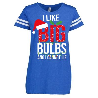 I Like Big Bulbs And Cannot Lie Christmas Light Decorator Gift Enza Ladies Jersey Football T-Shirt