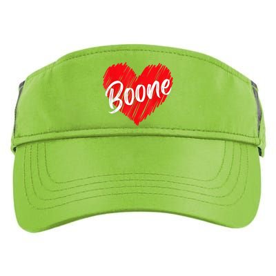 I Love Boone Heart Personalized Name Boone Adult Drive Performance Visor