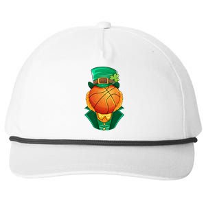 Irish Leprechaun Basketball St Patricks Day Shamrock Lucky Gift Snapback Five-Panel Rope Hat