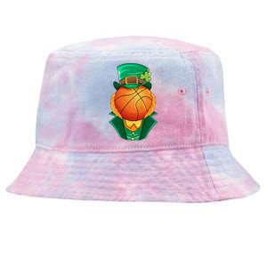 Irish Leprechaun Basketball St Patricks Day Shamrock Lucky Gift Tie-Dyed Bucket Hat