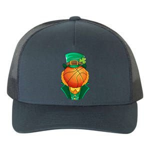 Irish Leprechaun Basketball St Patricks Day Shamrock Lucky Gift Yupoong Adult 5-Panel Trucker Hat