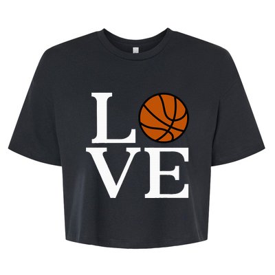 I Love Basketball Bella+Canvas Jersey Crop Tee