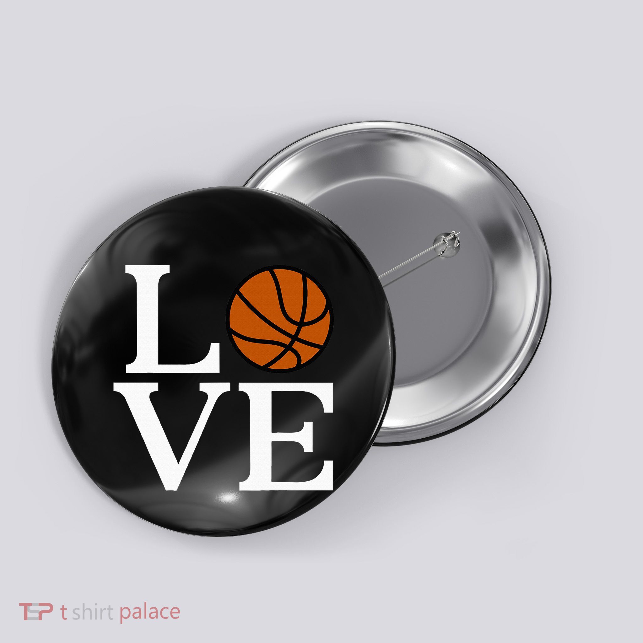 I Love Basketball Button