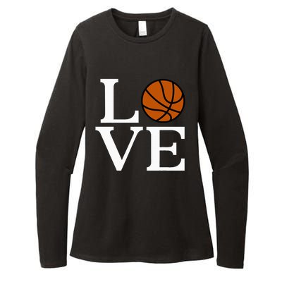 I Love Basketball Womens CVC Long Sleeve Shirt