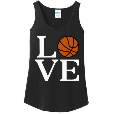 I Love Basketball Ladies Essential Tank