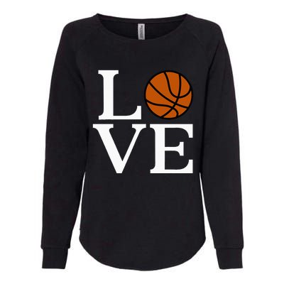 I Love Basketball Womens California Wash Sweatshirt