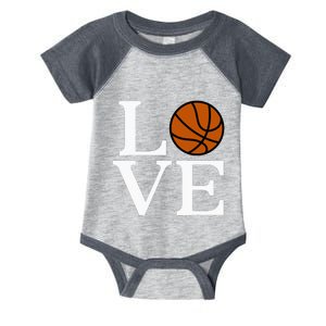 I Love Basketball Infant Baby Jersey Bodysuit