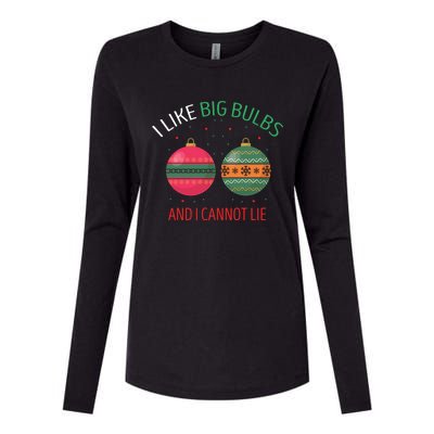 I Like Big Bulbs And I Cannot Lie Christmas Couples Present Gift Womens Cotton Relaxed Long Sleeve T-Shirt