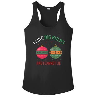 I Like Big Bulbs And I Cannot Lie Christmas Couples Present Gift Ladies PosiCharge Competitor Racerback Tank