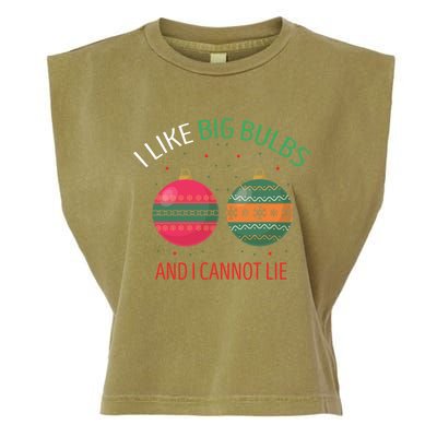 I Like Big Bulbs And I Cannot Lie Christmas Couples Present Gift Garment-Dyed Women's Muscle Tee