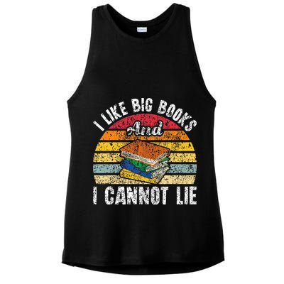 I Like Big Books And I Cannot Lie Bookworm Reading Teacher Ladies PosiCharge Tri-Blend Wicking Tank