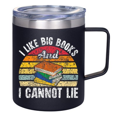 I Like Big Books And I Cannot Lie Bookworm Reading Teacher 12oz Stainless Steel Coffee Mug