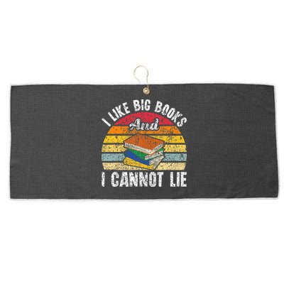 I Like Big Books And I Cannot Lie Bookworm Reading Teacher Large Microfiber Waffle Golf Towel