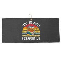 I Like Big Books And I Cannot Lie Bookworm Reading Teacher Large Microfiber Waffle Golf Towel