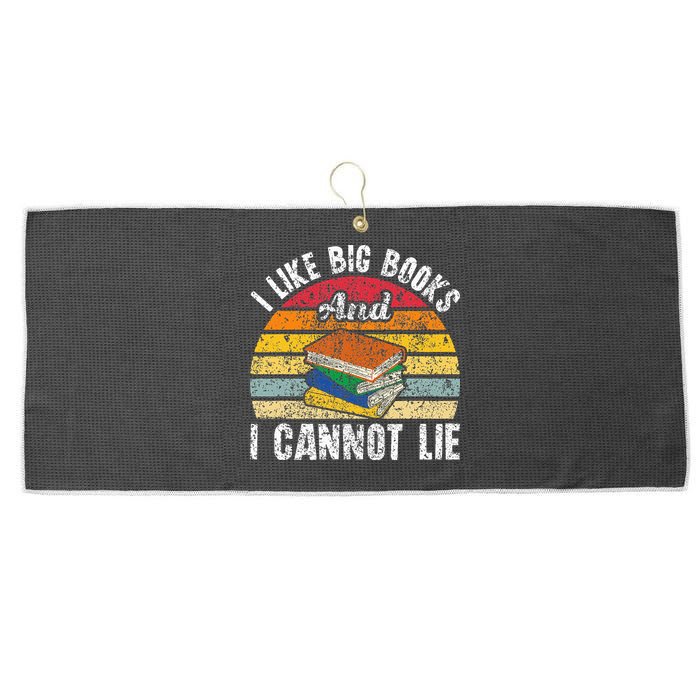 I Like Big Books And I Cannot Lie Bookworm Reading Teacher Large Microfiber Waffle Golf Towel
