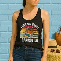 I Like Big Books And I Cannot Lie Bookworm Reading Teacher Womens Tank Top