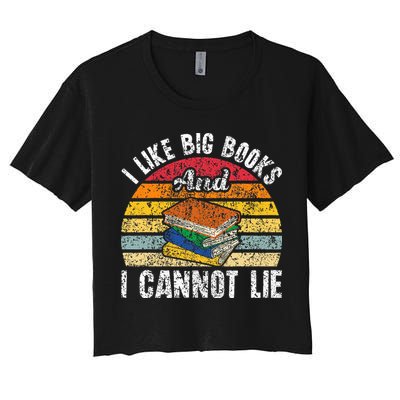 I Like Big Books And I Cannot Lie Bookworm Reading Teacher Crop Top