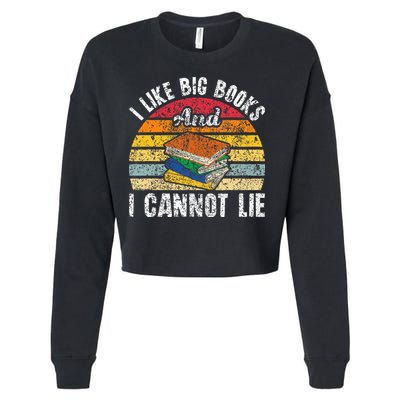 I Like Big Books And I Cannot Lie Bookworm Reading Teacher Cropped Pullover Crew