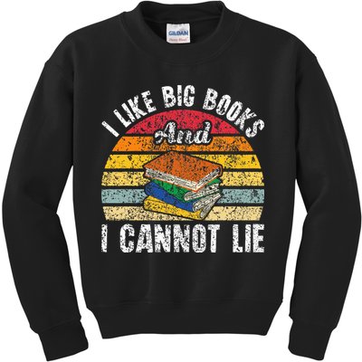 I Like Big Books And I Cannot Lie Bookworm Reading Teacher Kids Sweatshirt