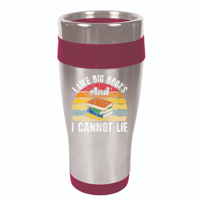 I Like Big Books And I Cannot Lie Bookworm Reading Teacher 16oz Travel Tumbler