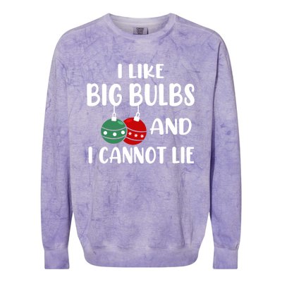 I Like Big Bulbs And I Cannot Lie Xmas Couples Matching Gift Colorblast Crewneck Sweatshirt