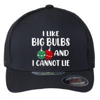 I Like Big Bulbs And I Cannot Lie Xmas Couples Matching Gift Flexfit Unipanel Trucker Cap