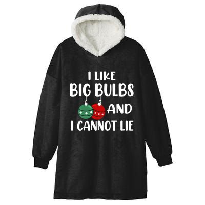 I Like Big Bulbs And I Cannot Lie Xmas Couples Matching Gift Hooded Wearable Blanket