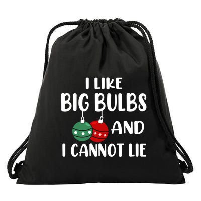 I Like Big Bulbs And I Cannot Lie Xmas Couples Matching Gift Drawstring Bag