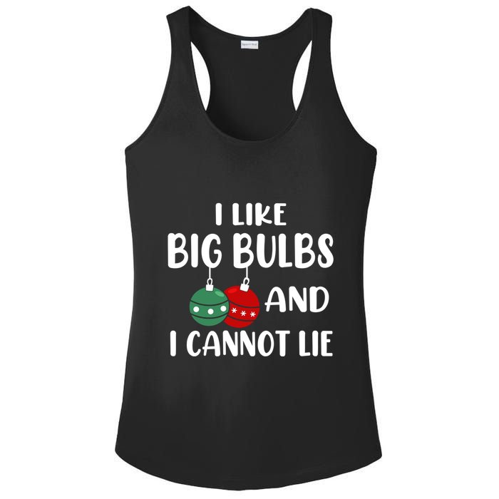 I Like Big Bulbs And I Cannot Lie Xmas Couples Matching Gift Ladies PosiCharge Competitor Racerback Tank