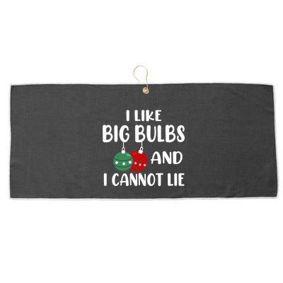 I Like Big Bulbs And I Cannot Lie Xmas Couples Matching Gift Large Microfiber Waffle Golf Towel