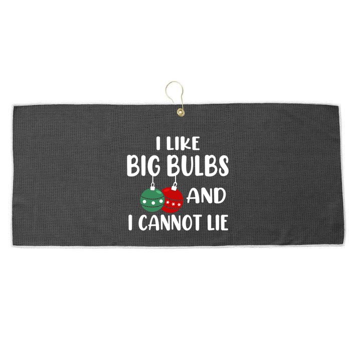 I Like Big Bulbs And I Cannot Lie Xmas Couples Matching Gift Large Microfiber Waffle Golf Towel
