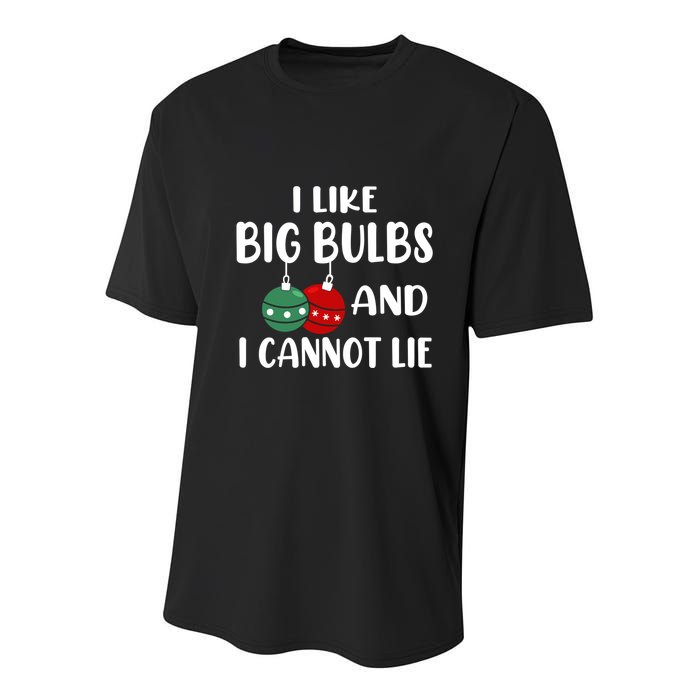I Like Big Bulbs And I Cannot Lie Xmas Couples Matching Gift Youth Performance Sprint T-Shirt