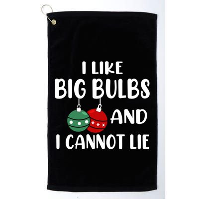 I Like Big Bulbs And I Cannot Lie Xmas Couples Matching Gift Golf Towel