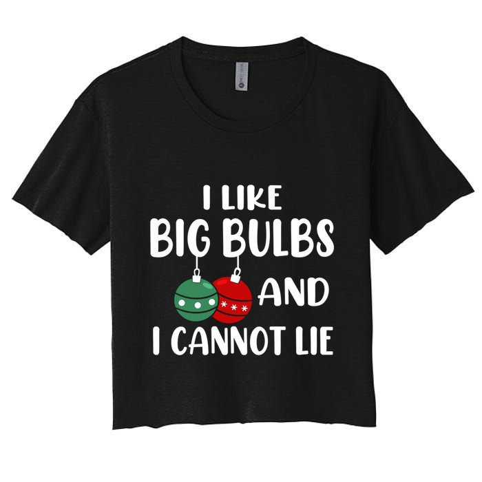 I Like Big Bulbs And I Cannot Lie Xmas Couples Matching Gift Crop Top