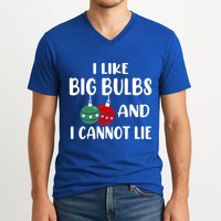 I Like Big Bulbs And I Cannot Lie Xmas Couples Matching Gift V-Neck T-Shirt