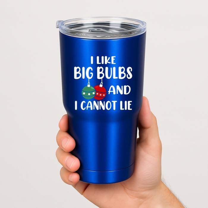 I Like Big Bulbs And I Cannot Lie Xmas Couples Matching Gift Tumbler