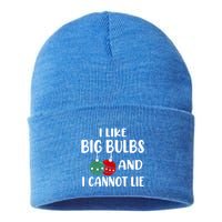I Like Big Bulbs And I Cannot Lie Xmas Couples Matching Gift Sustainable Knit Beanie