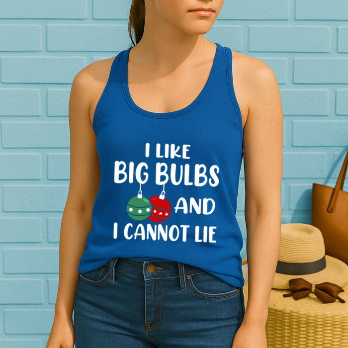 I Like Big Bulbs And I Cannot Lie Xmas Couples Matching Gift Womens Tank Top