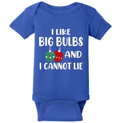 I Like Big Bulbs And I Cannot Lie Xmas Couples Matching Gift Baby Bodysuit