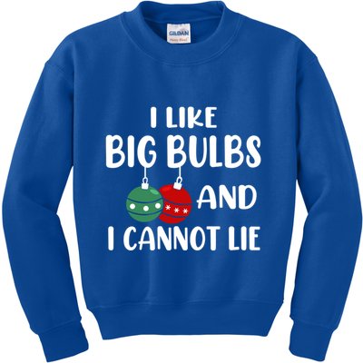 I Like Big Bulbs And I Cannot Lie Xmas Couples Matching Gift Kids Sweatshirt