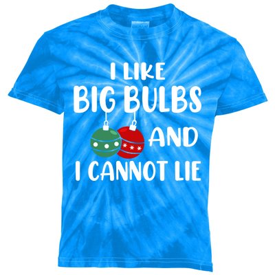 I Like Big Bulbs And I Cannot Lie Xmas Couples Matching Gift Kids Tie-Dye T-Shirt