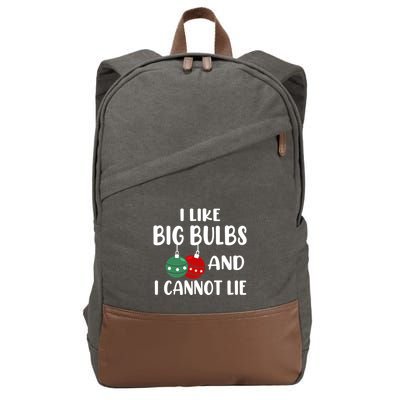 I Like Big Bulbs And I Cannot Lie Xmas Couples Matching Gift Cotton Canvas Backpack