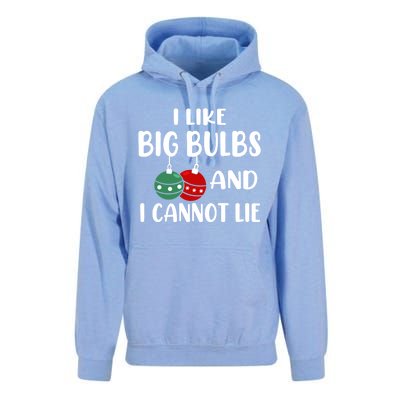 I Like Big Bulbs And I Cannot Lie Xmas Couples Matching Gift Unisex Surf Hoodie